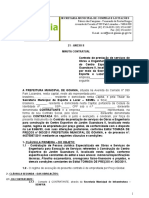 Contrato de construção do Centro Esportivo do Jardim Guanabara II