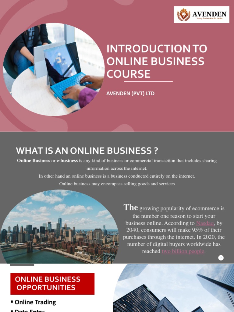 Introduction To Online Business And Dropshipping Course Pdf