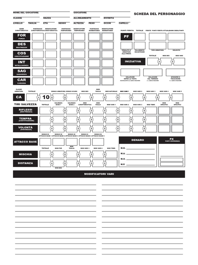 Scheda DeD 3 5 38 Pag PDF