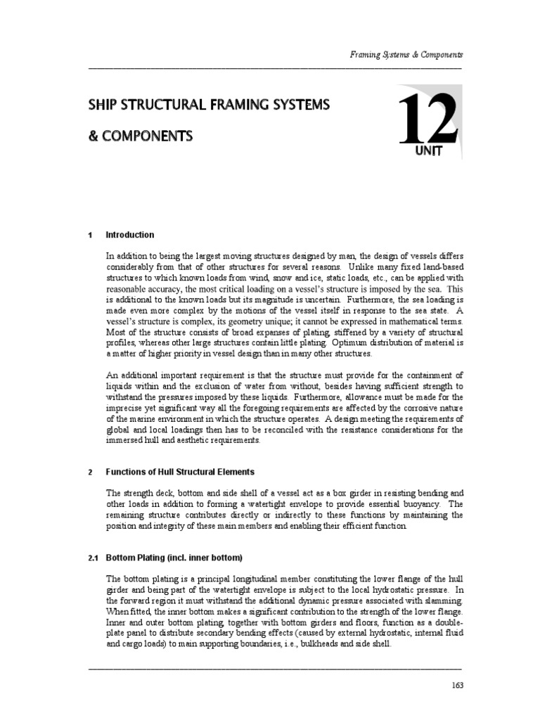 Ch1 Framing System Pdf Hull Watercraft Bending