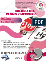 Toxicología del plomo y mercurio: Evaluación