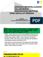 Modul Pengurusan Matapelajaran Dalam Moeis-Sistem Pengurusan Institusi Edisi Sekolah Rendah