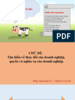 PLKT-Những thay đổi của doanh nghiệp, quyền và nghĩa vụ của doanh nghiệp- Nhóm 8 Con Bò