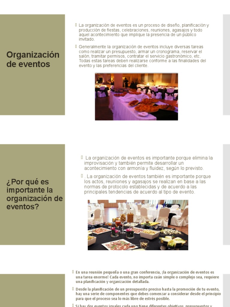 Organización de Eventos | PDF | Planificación | Presupuesto