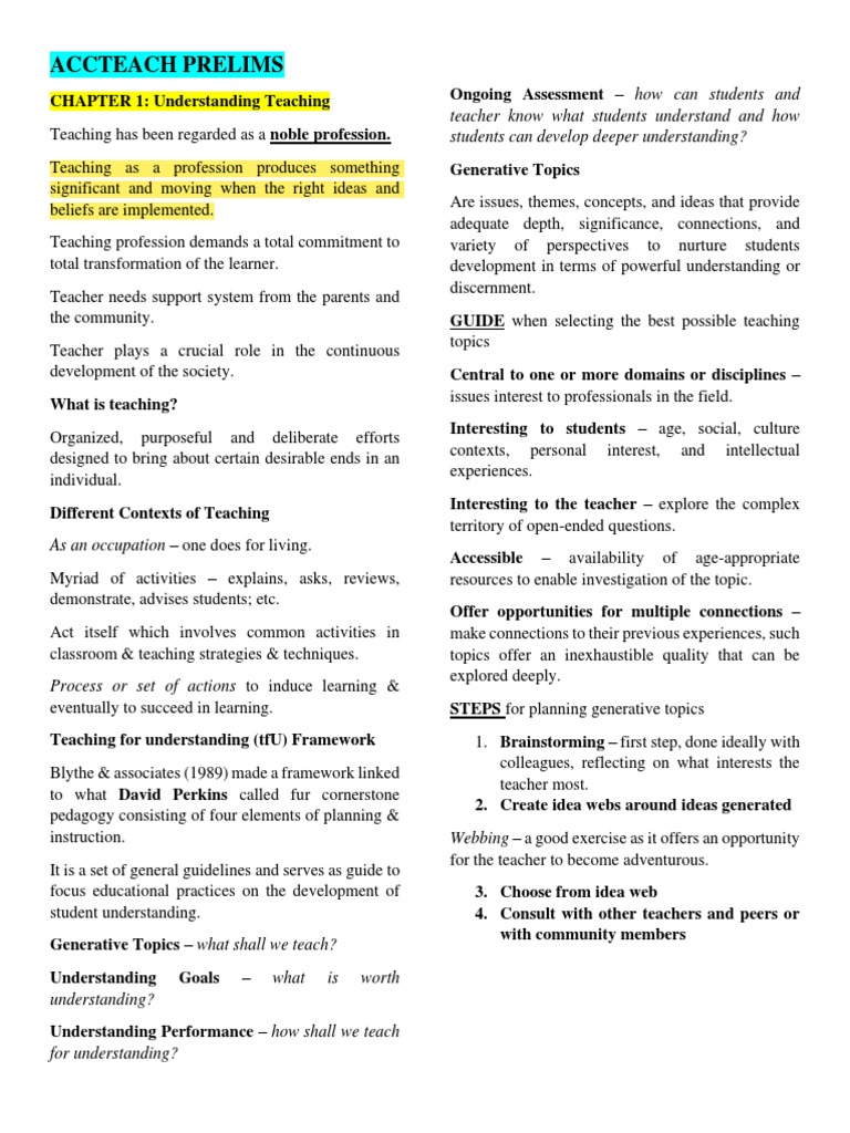 Teacher Efforts in Chapter 1 Overview | PDF | Learning Styles | Learning