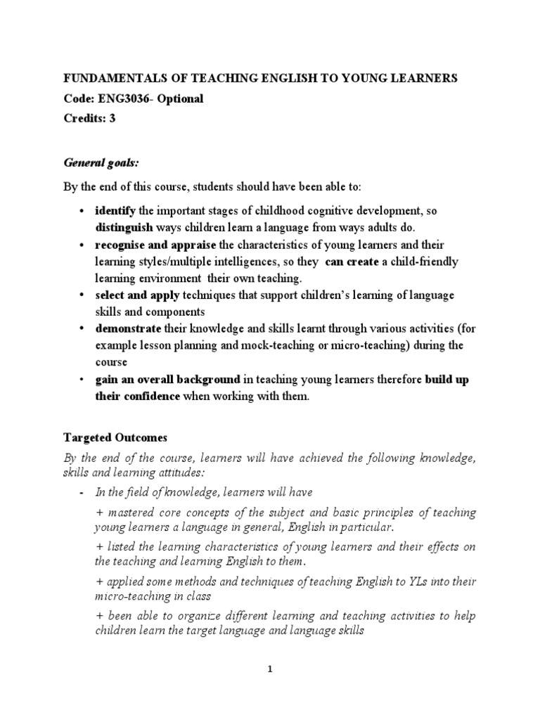 Teaching English To Young Learners PDF Learning Phonics