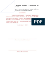 Lançamentos contábeis e demonstrações da Indústria Recomeço