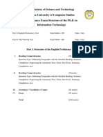 PHD IT Entrance Examination Guide 2022