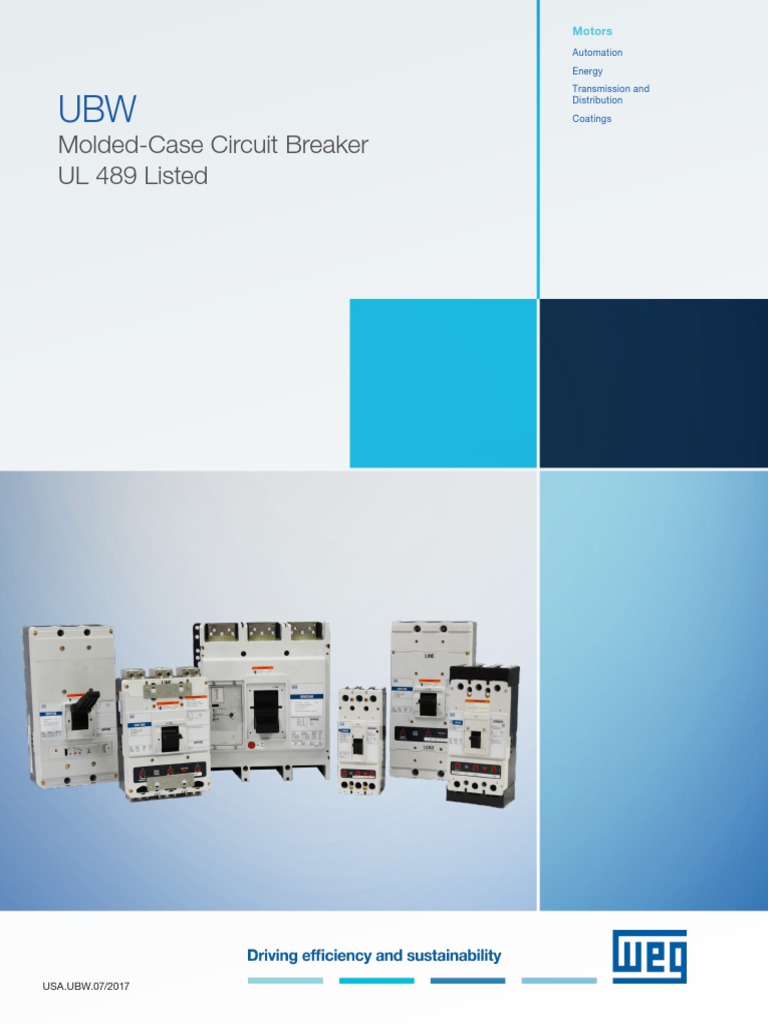 WEG UBW Molded Case Circuit Breakers | PDF | Components | Equipment