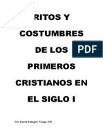 Ritos y Costumbres de Los Primeros Cristianos en El Siglo I