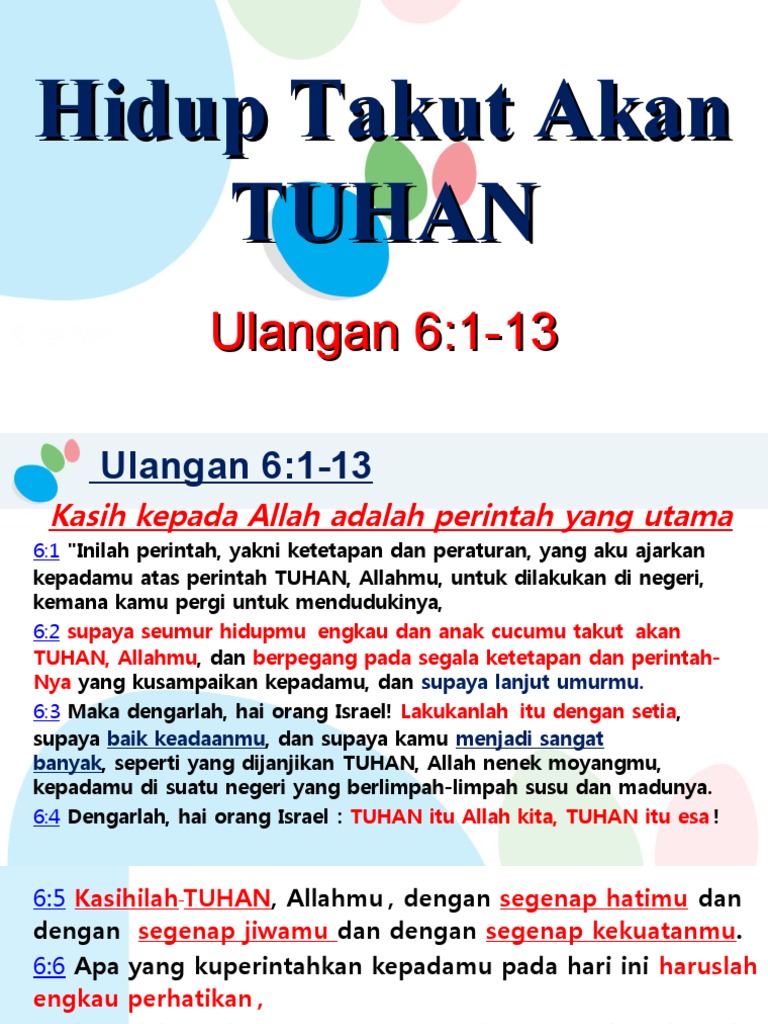 Takut Akan Tuhan | PDF