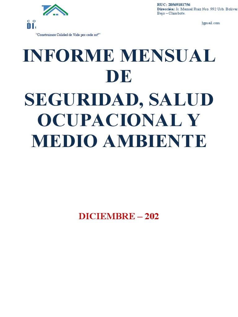Informe Mensual de Seguridad y Salud 2023 | PDF | Residuos | Seguridad ...