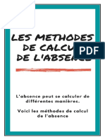 IMPORTANCE Methode de Calcul Absence PDF
