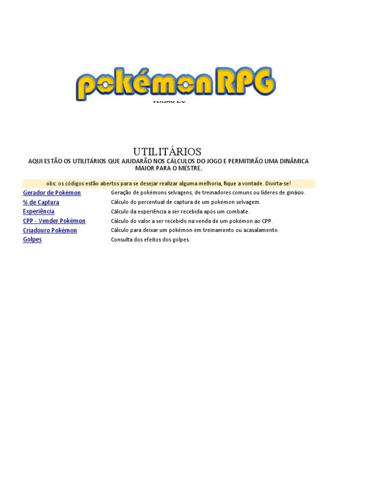 Pokemon Ataques Especiais, PDF, Água