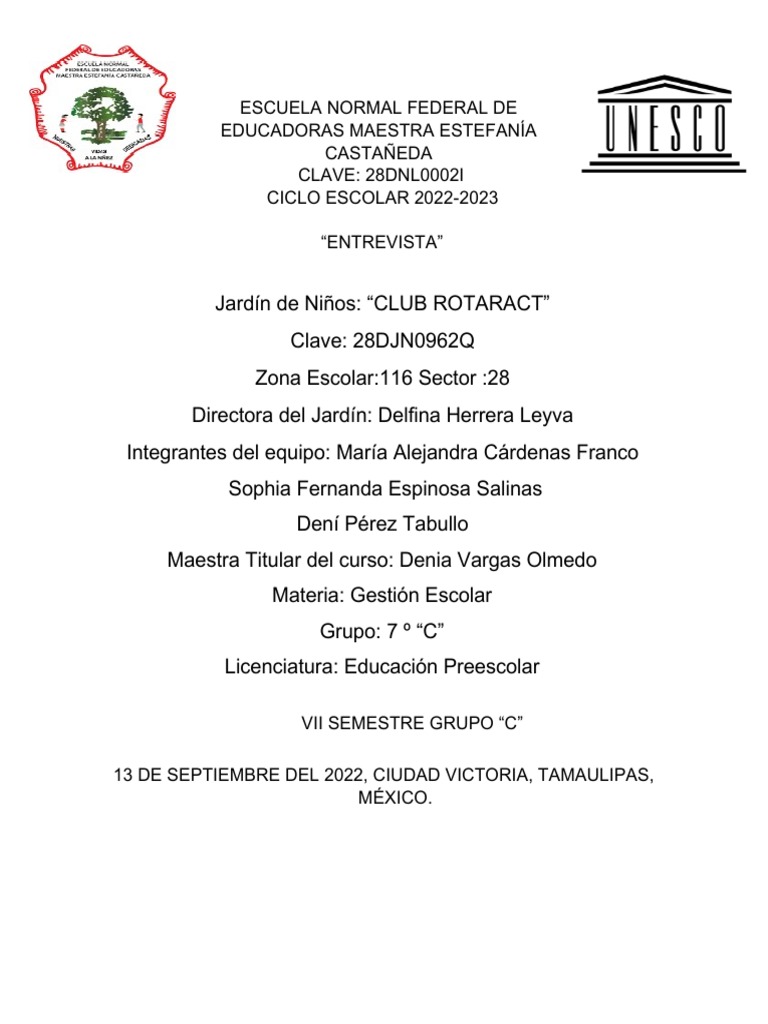 Entrevista A Directora 7C | PDF