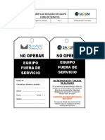 ML.17COP-01-010-SSOMA-PRO-026-6 - 0 - Tarjeta de Bloqueo de Equipo de Fuera de Servicio PDF