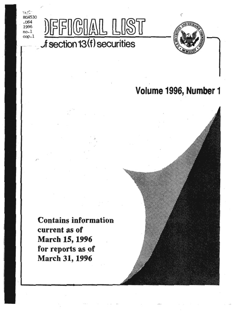 13 flist 1996 q 1 pdf cusip market economics 