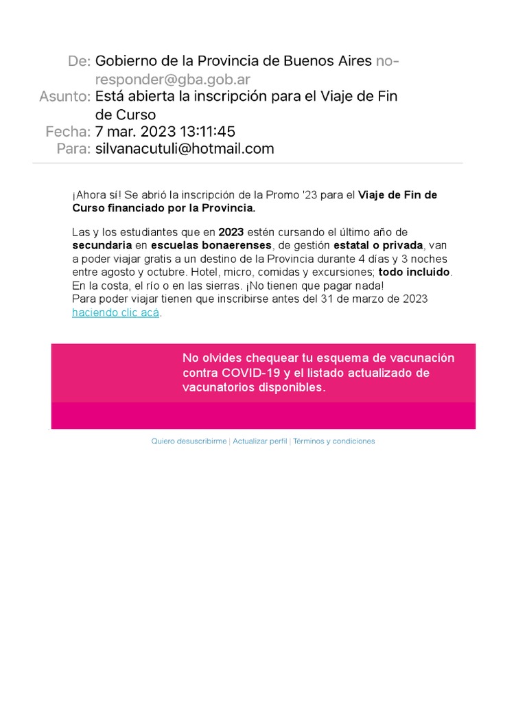 Est abierta la inscripci n para el viaje de fin de curso pdf pdf