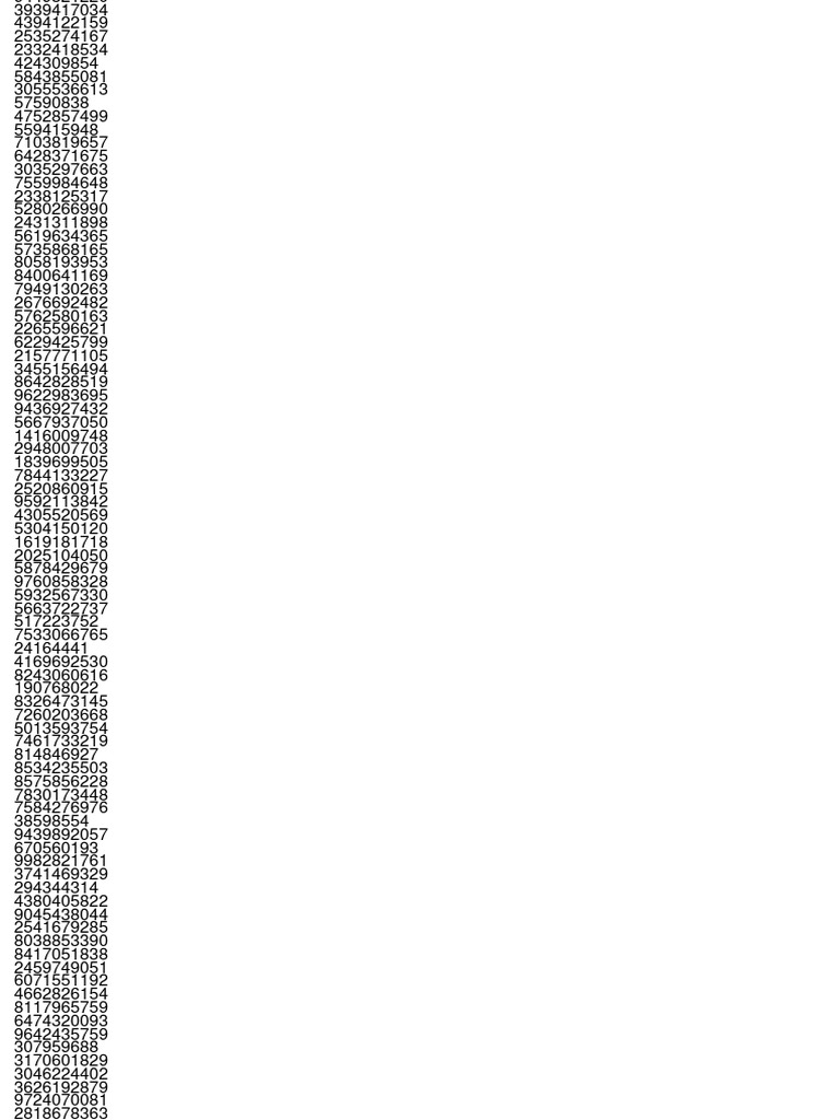 Random Numbers 4 PDF | PDF