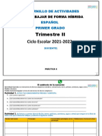 C. Trabajo Español 1° Segundo Trimestre Pearson