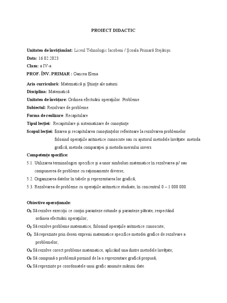PD Fix Și Sistematizare | PDF