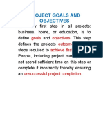 Project Goals and Objectives