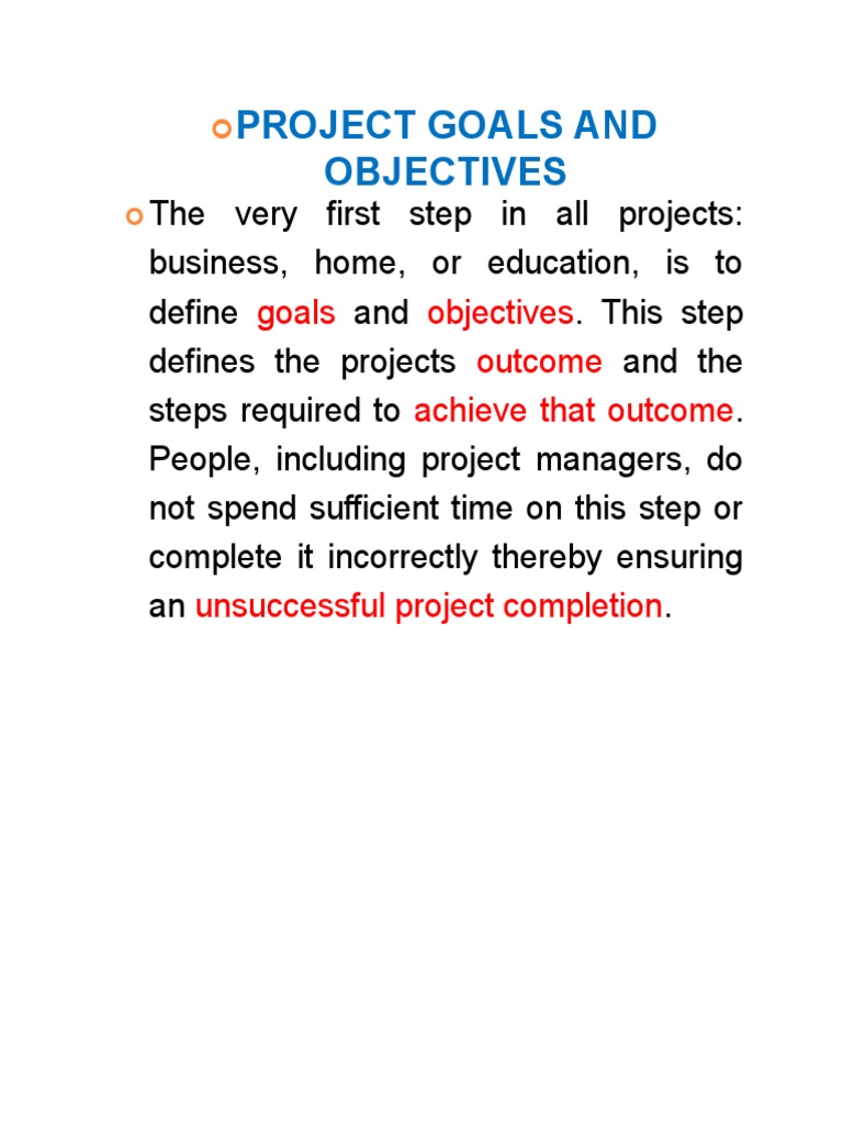 Project Goals and Objectives PDF