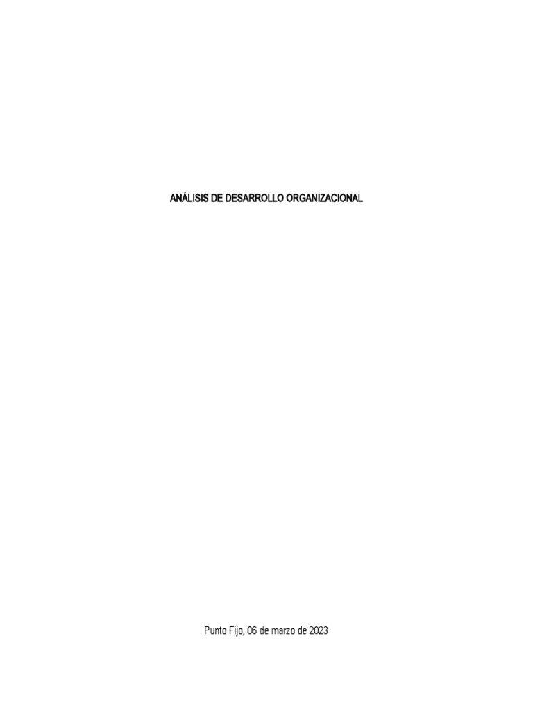 Desarrollo Organizacional | PDF | Comportamiento | Mercado (economía)