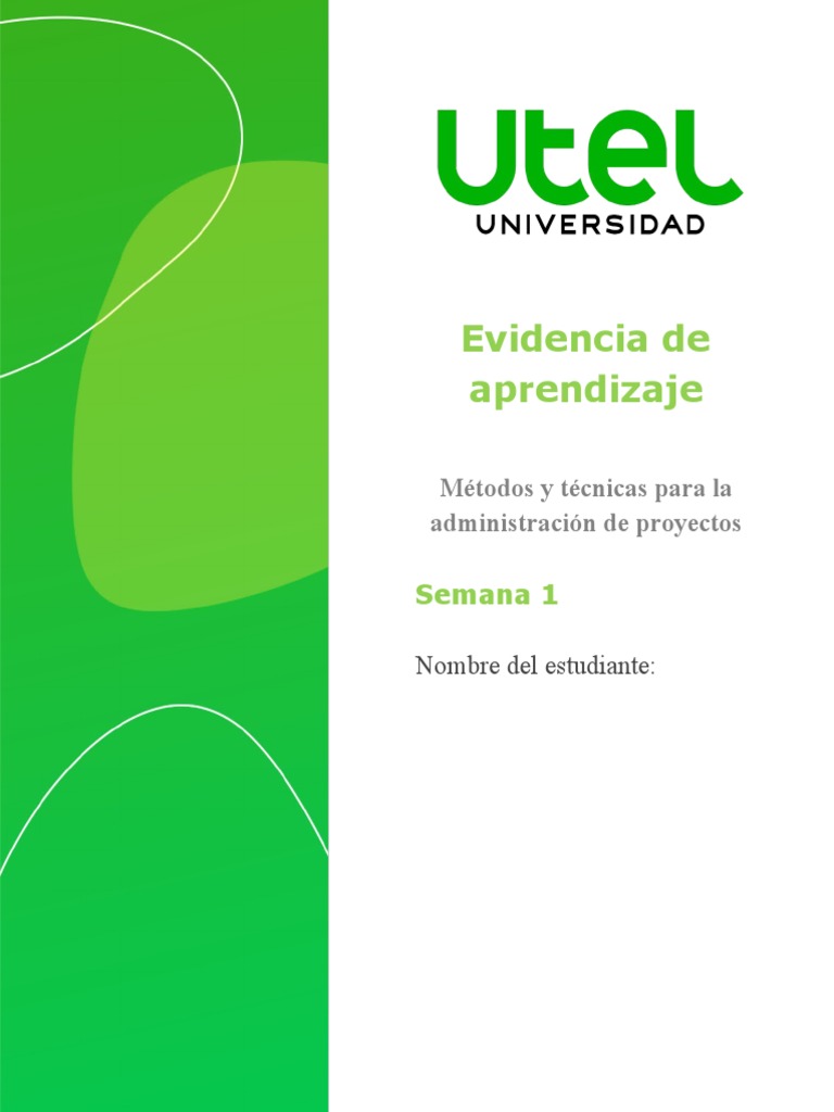 Metodos y Tecnicas para La Administracion de Proyectos - EA - S1 - P ...