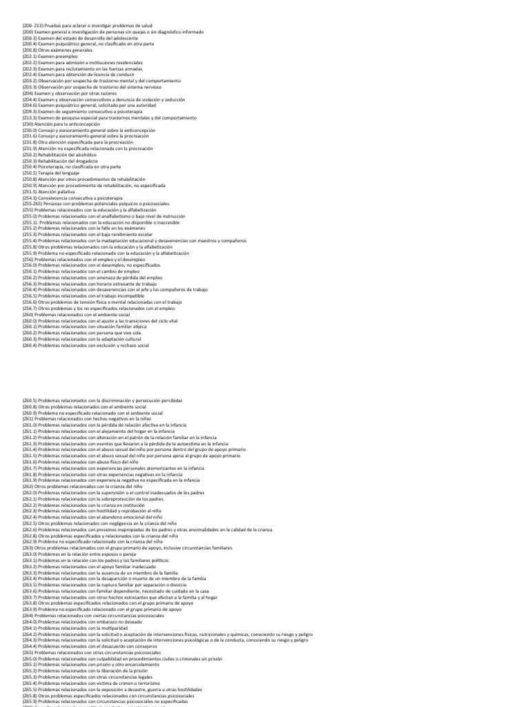 Codigos Cie 10 PDF Trastorno mental Infancia