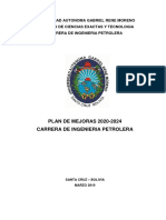Plan de Mejora de Ingenieria Petrolera 2020-2024
