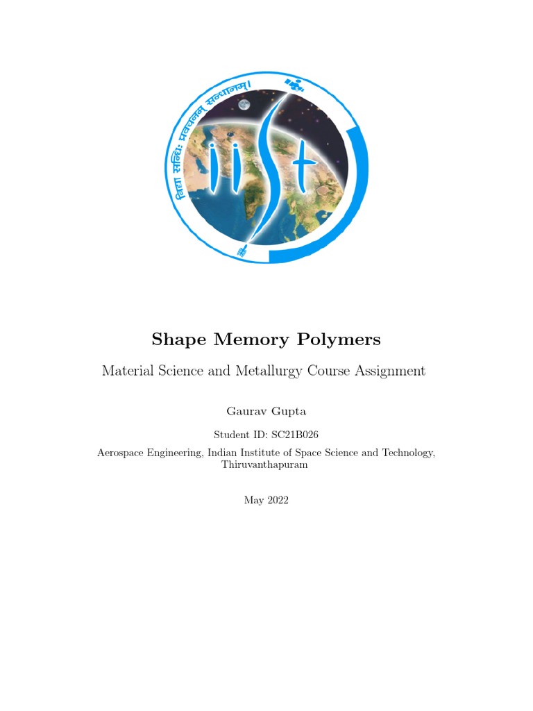 Shape Memory Polymers Pdf Shape Memory Alloy Physical Chemistry
