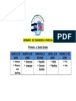 Horario de Examenes Ii Parcial PDF