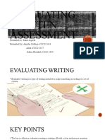 Evaluating Written Assessment