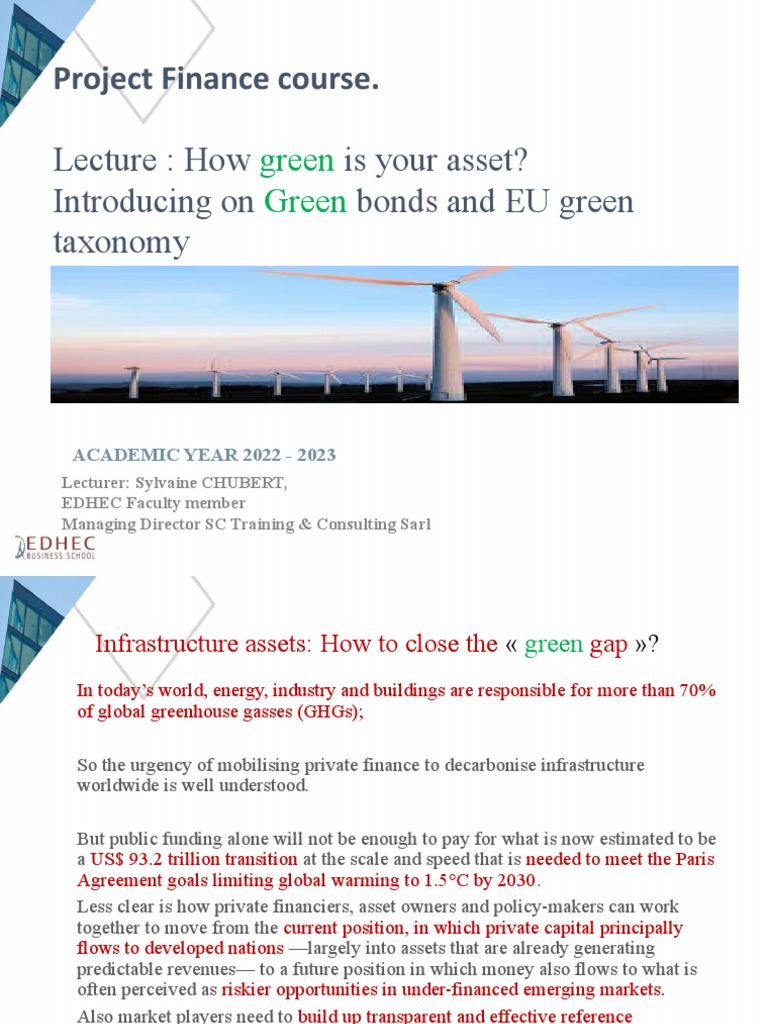 Green Financing and EU Taxonomy Insights | PDF | Bonds (Finance ...