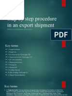Step by Step Procedure in An Export Shipment