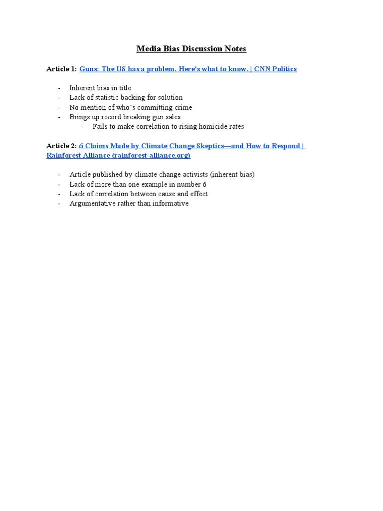 media bias discussion notes PDF