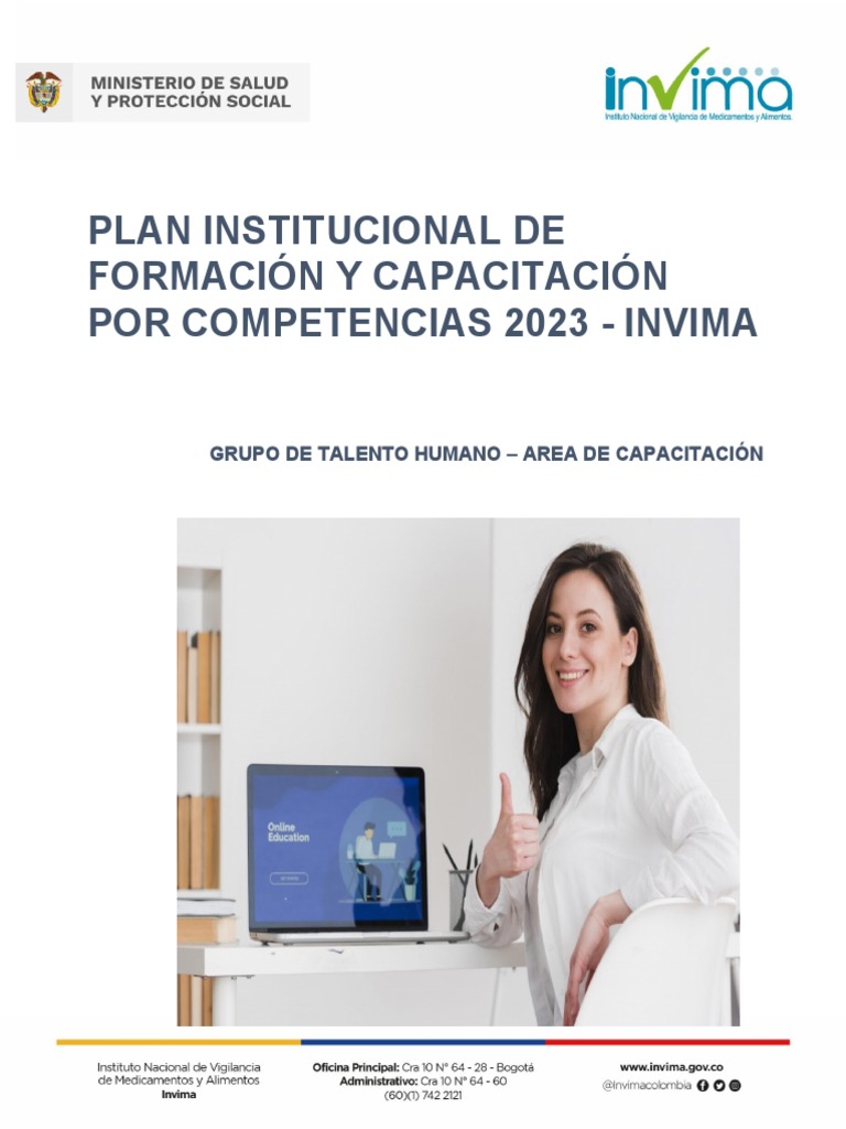 Plan de Capacitación 2023 - INVIMA | PDF | Conocimiento administrativo ...
