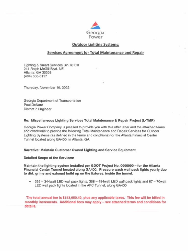 Gdot - LTMR Agreement | PDF