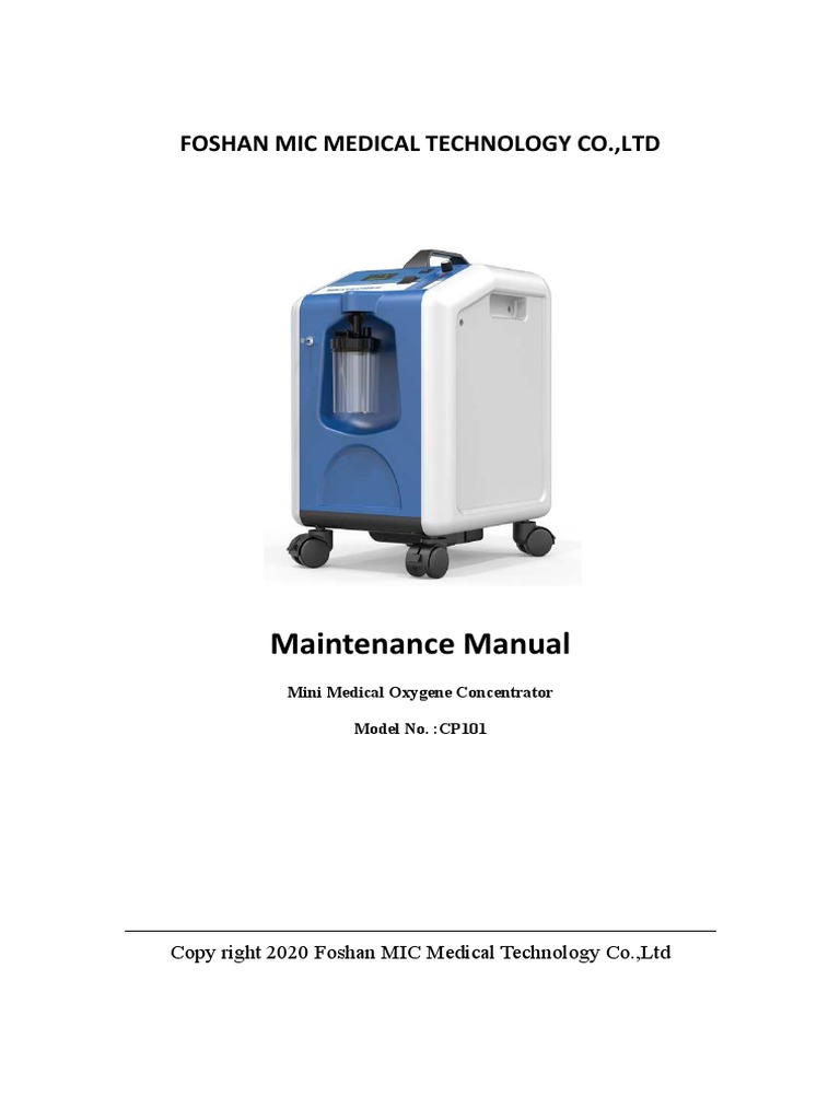 CP101 Oxygen Concentrator Maintenance Guide | PDF | Ac Power Plugs And ...