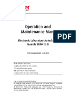 Operation and Maintenance Manual: Electronic Laboratory Autoclaves Models 2840 EL-D