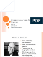 Gordon Allport's Trait Theory and Concept of Functional Autonomy