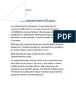 La Contaminación Del Agua ?