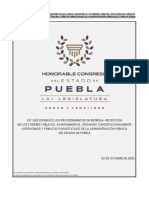 El Contenido Del Presente Ordenamiento Es de Carácter Informativo. La Fuente Original Es La Publicada en El Periódico Oficial Del Estado de Puebla