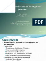 Probability and Statistics Course Outline