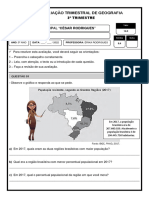 Avaliação de Geografia aborda setores econômicos e recursos naturais