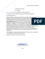 Solicitud de apoyo para participación de Ñusta electa en Carnaval de Codiciv 2023