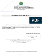 Declaração de Matrícula