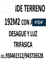 Se Vende Terreno 192M2 Con Agua Desague y Luz Trifasic2 PDF