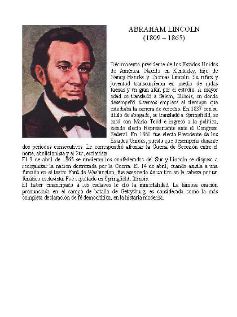 Abrham Lincoln | PDF